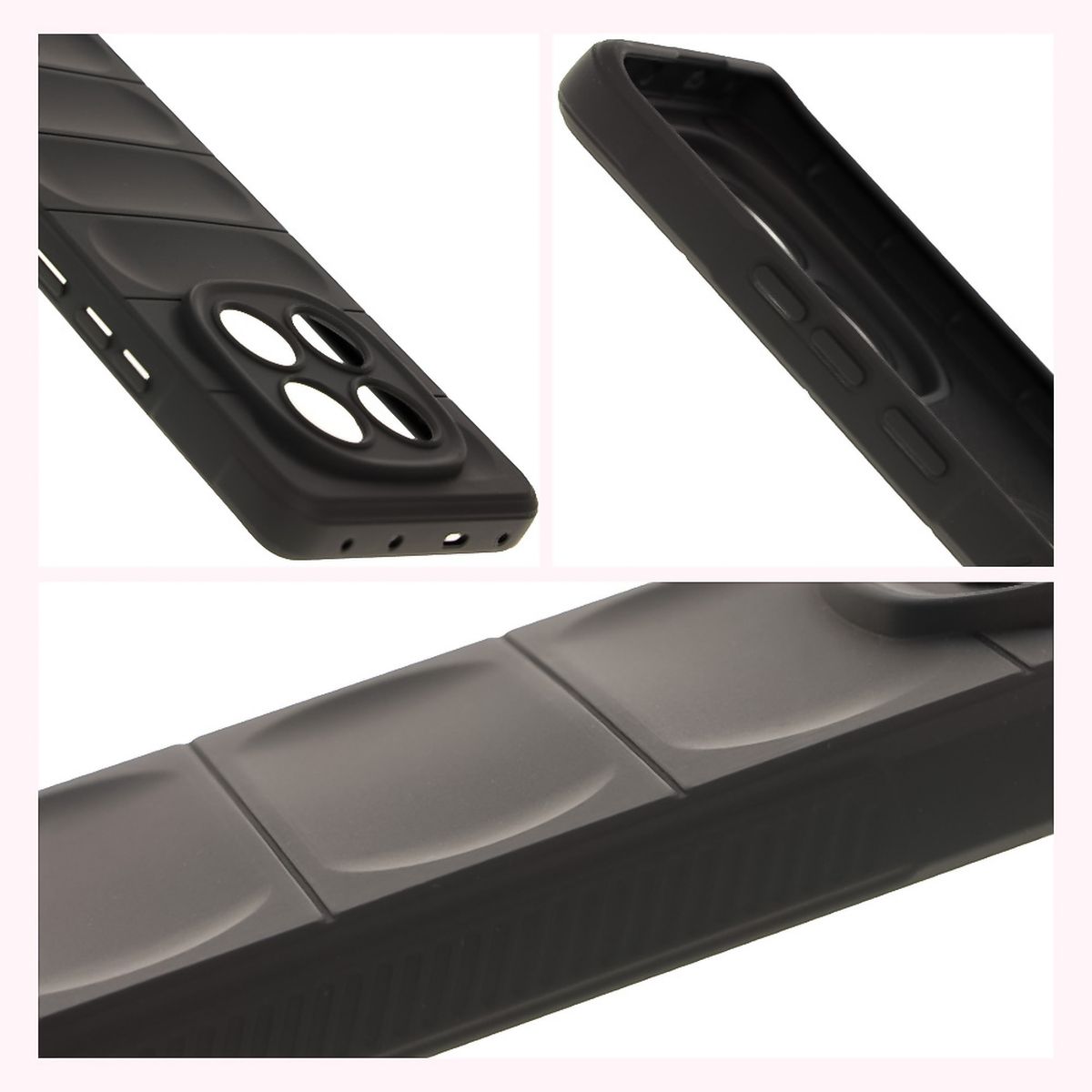Textured sides and raised edges of the screen and camera in the Bison Case Tur