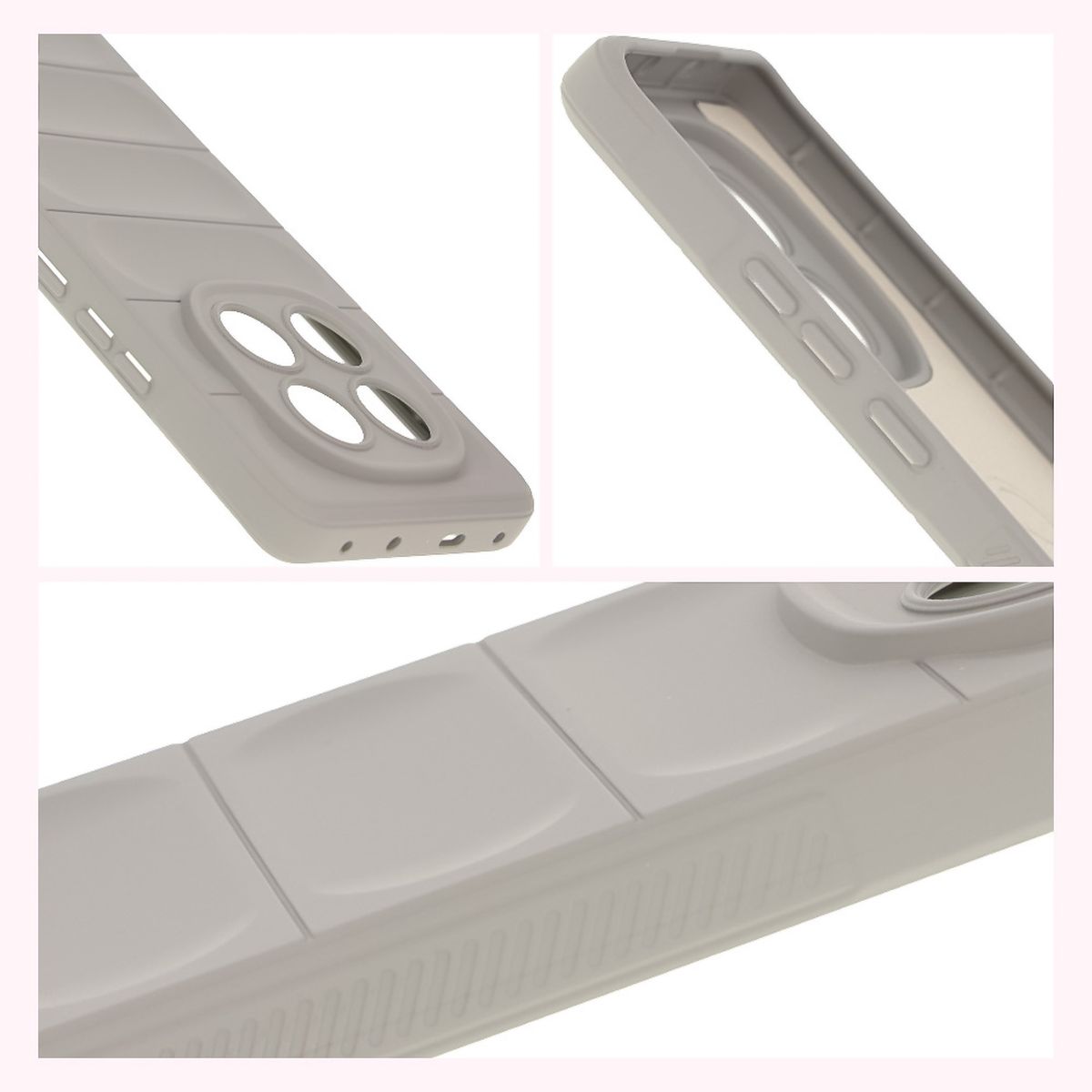 Textured sides and raised edges of the screen and camera in the Bison Case Tur