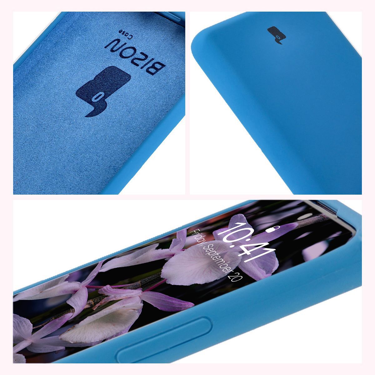 Konstrukcja etui Bizon Soft Case: zintegrowane osłony, podwyższone krawędzie i wyściółka z mikrofibry