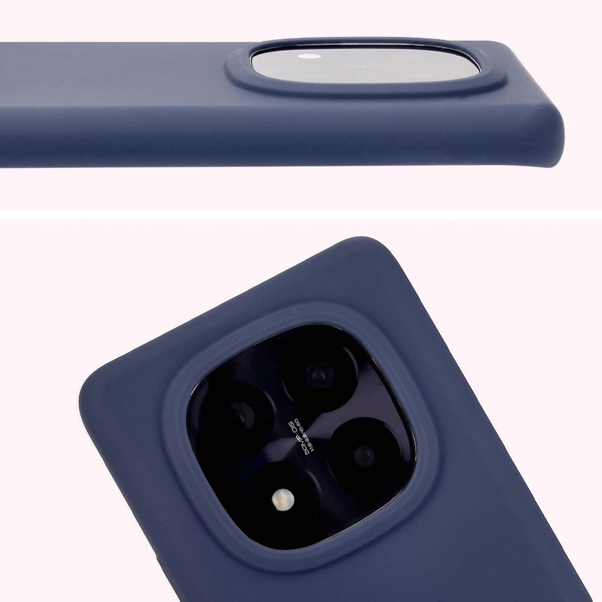 Prim-plan pe decupajul pentru obiective în husa Bizon Soft Case