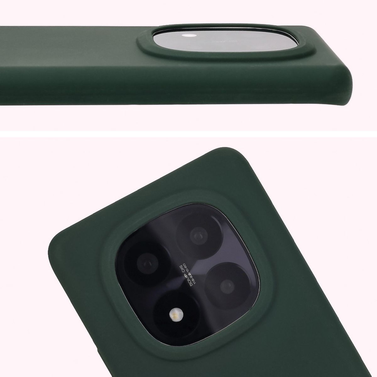 Prim-plan al decupajului pentru obiective în carcasa Bizon Soft Case