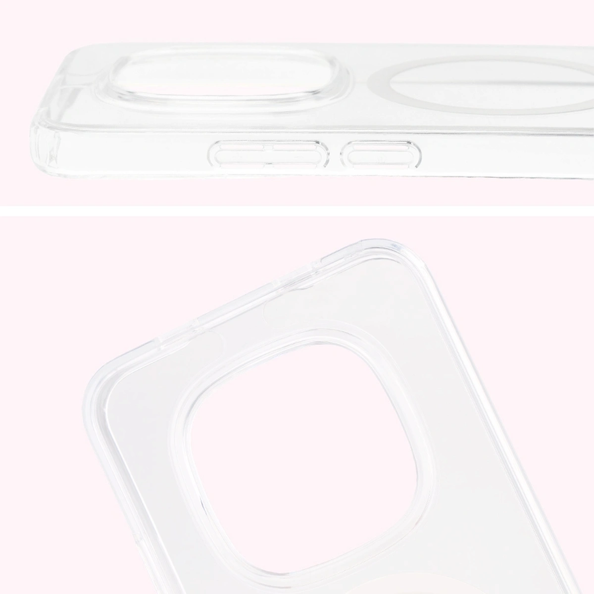 Full cutout and raised edges for the camera in the Bizon Case CrystalO for Xiaomi Redmi Note 15 Pro 5G