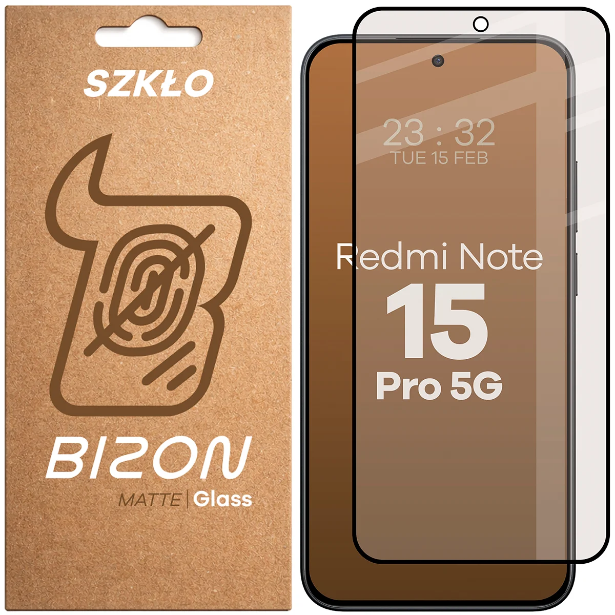 Szkło matowe na ekran Bizon Glass Matte do Xiaomi Redmi Note 15 Pro 5G, 1 sztuka
