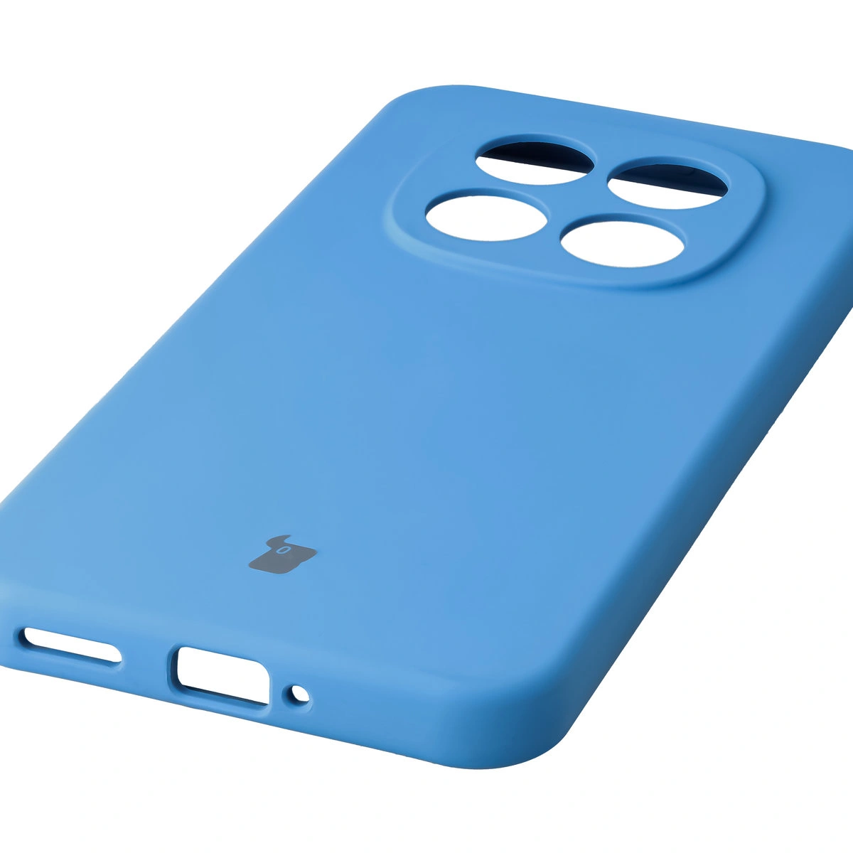 Prim-plan al decupajelor precise și posibilitatea de încărcare wireless în husa Bizon Soft Case pentru Xiaomi Redmi Note 15 Pro 5G