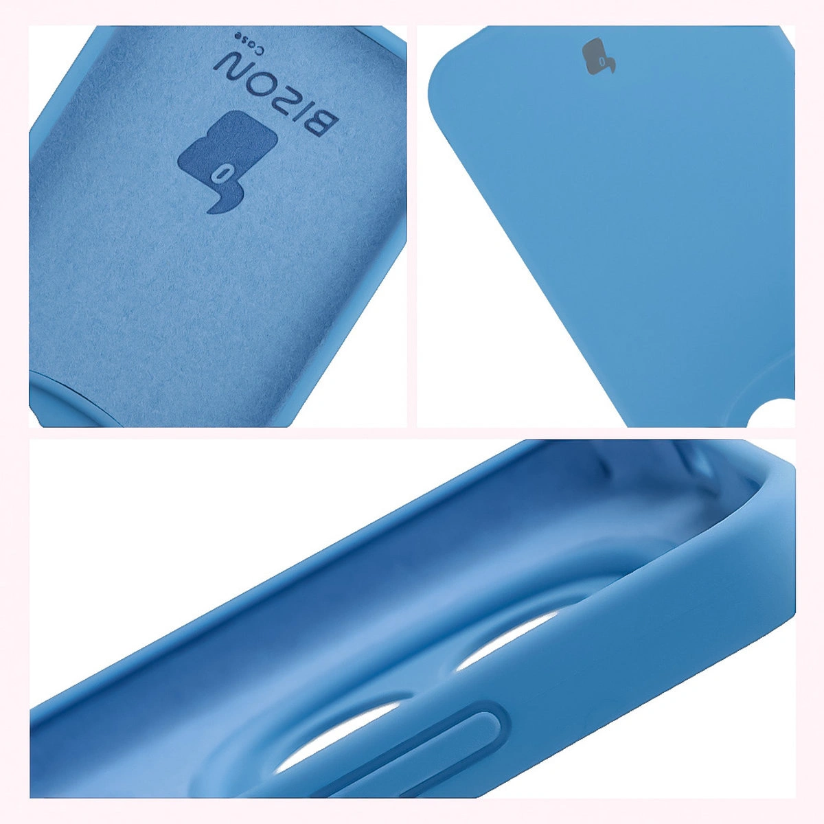 Construcția husei Bizon Soft Case: capacuri integrate, margini ridicate și căptușeală din microfibră pentru Xiaomi Redmi Note 15 Pro 5G