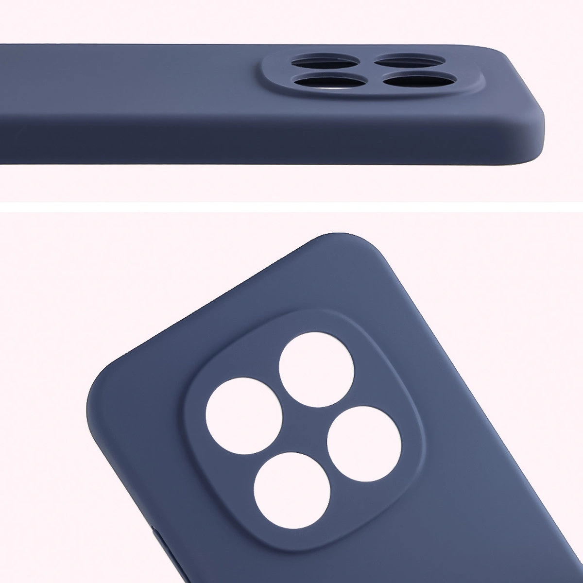 Nahaufnahme der Ausschnitte für die Objektive in der Bizon Soft Case für das Xiaomi Redmi Note 15 Pro 5G