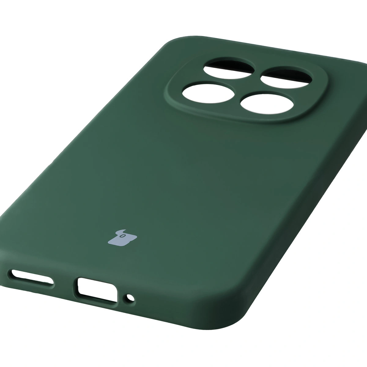 Prim-plan al decupajelor precise și posibilitatea de încărcare wireless în carcasa Bizon Soft Case pentru Xiaomi Redmi Note 15 Pro 5G