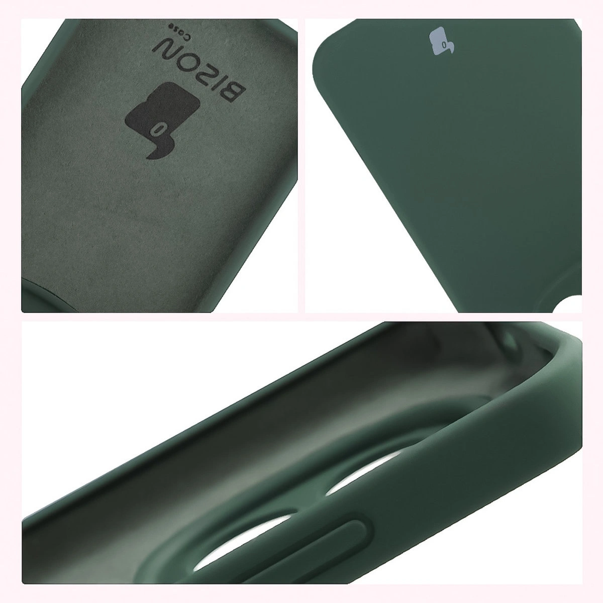 Construcția carcasei Bizon Soft Case: capace integrate, margini ridicate și căptușeală din microfibră pentru Xiaomi Redmi Note 15 Pro 5G