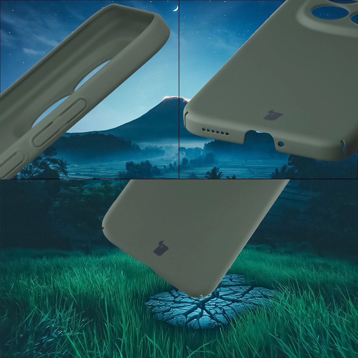 Zintegrowane osłony na przyciski, wycięcia i twardy materiał etui Bizon Case Łupka do Xiaomi Redmi Note 15 Pro Plus 5G / POCO M8 Pro 5G