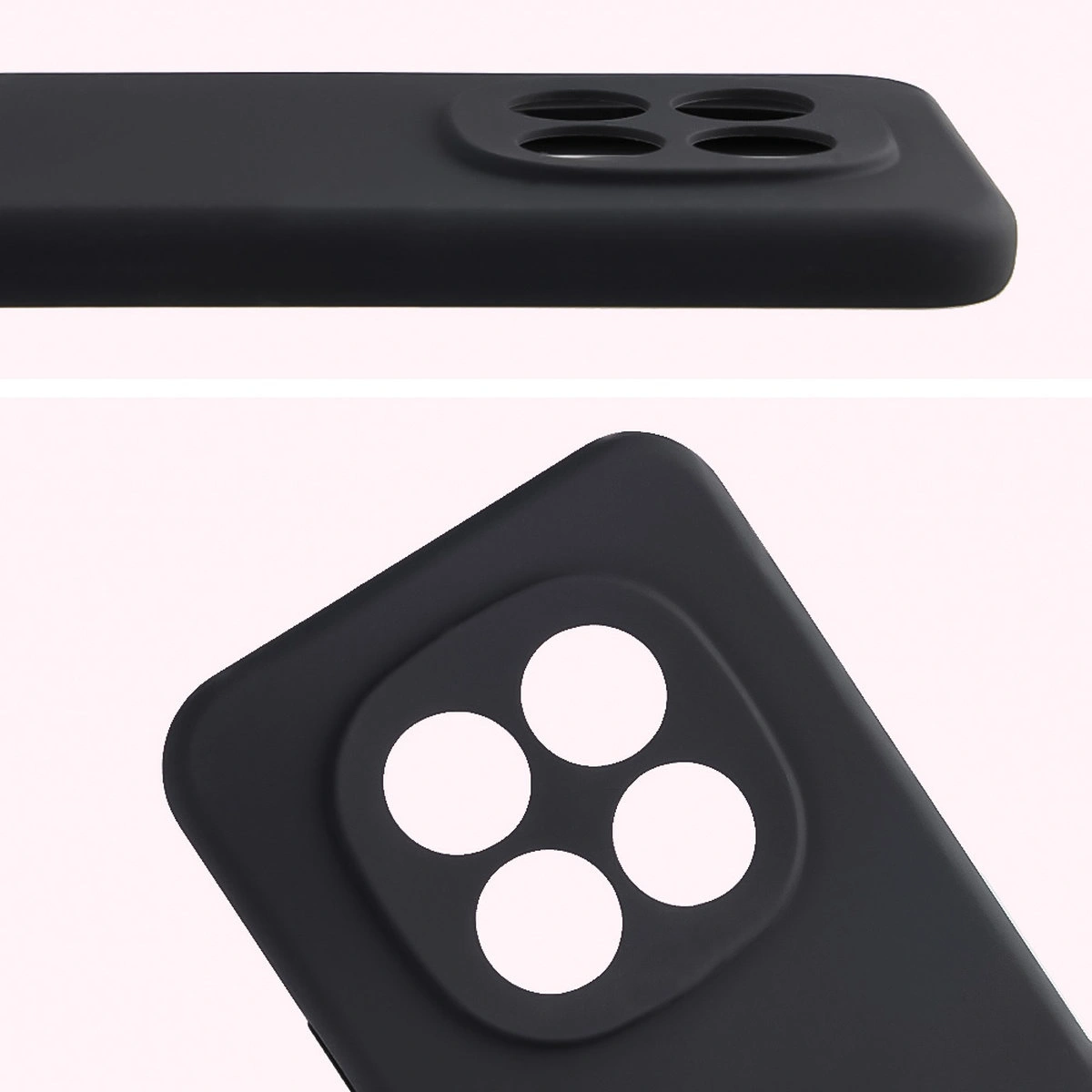 Nahaufnahme der Ausschnitte für Linsen in der Bizon Soft Case-Hülle für Xiaomi Redmi Note 15 Pro Plus 5G / POCO M8 Pro 5G