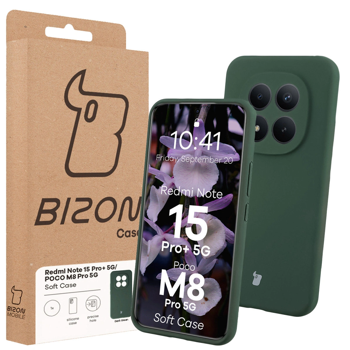 Front of Bison Case box with a dedicated label for Xiaomi Redmi Note 15 Pro Plus 5G / POCO M8 Pro 5G