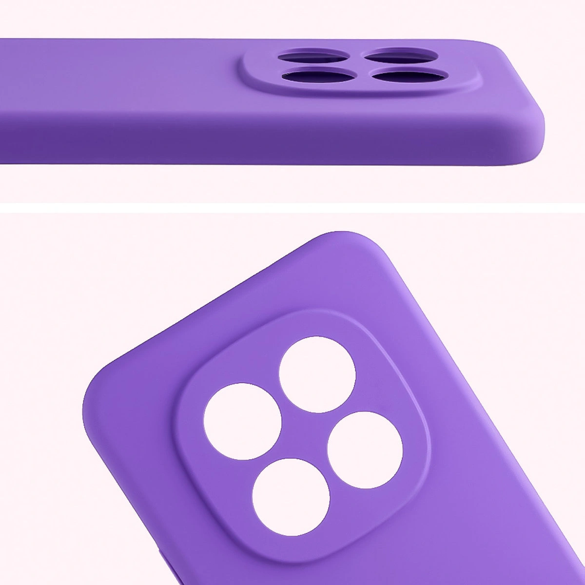 Nahaufnahme der Ausschnitte für die Linsen in der Bizon Soft Case-Hülle für Xiaomi Redmi Note 15 Pro Plus 5G / POCO M8 Pro 5G