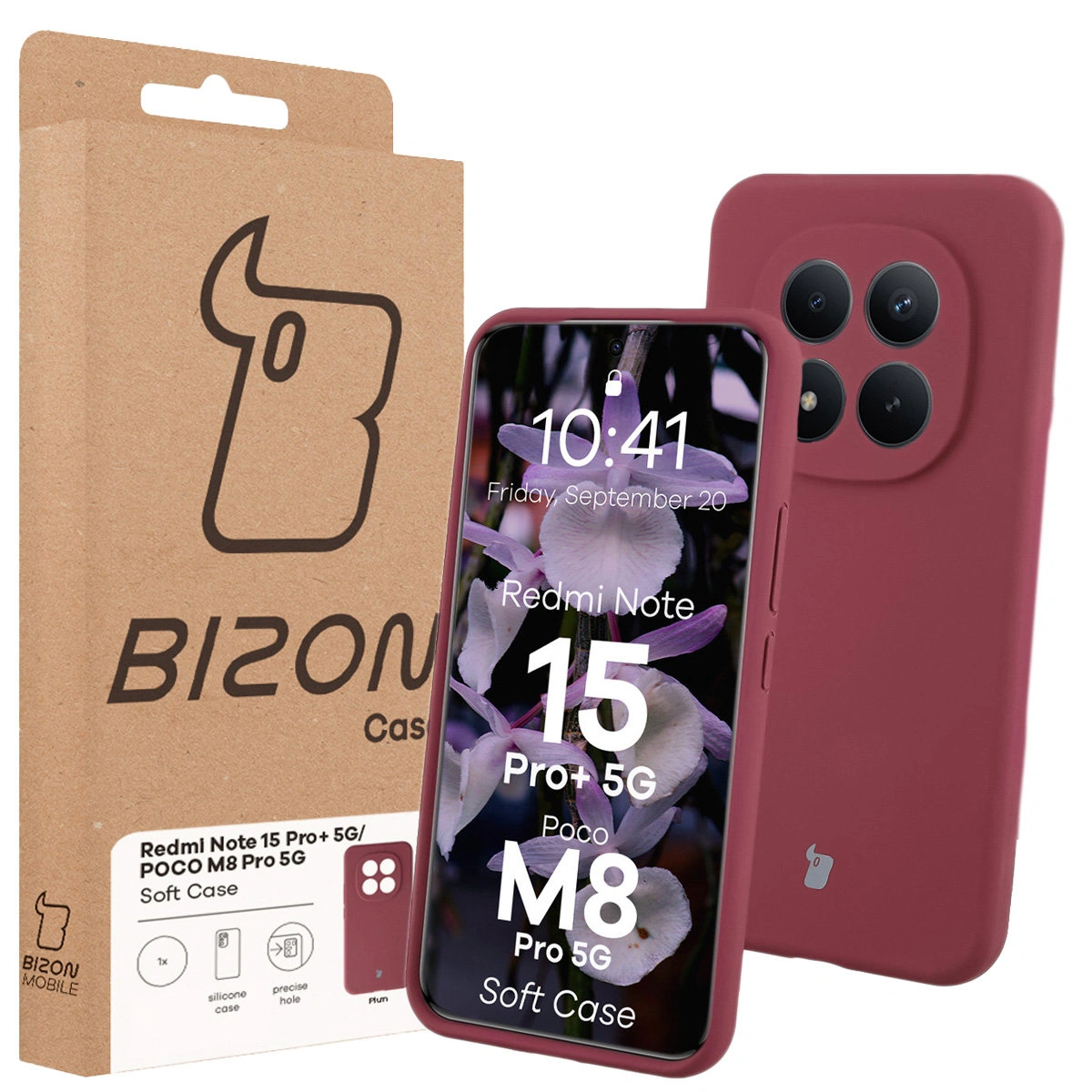 Front of the Bison Case box with a dedicated label for Xiaomi Redmi Note 15 Pro Plus 5G / POCO M8 Pro 5G