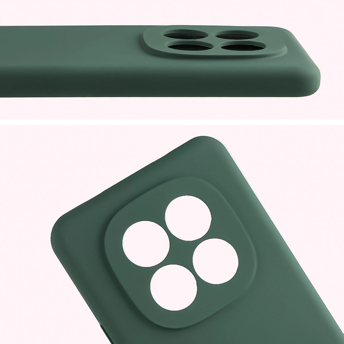 Close-up of the lens cutouts in the Bison Soft Case for Xiaomi Redmi Note 15 Pro 4G