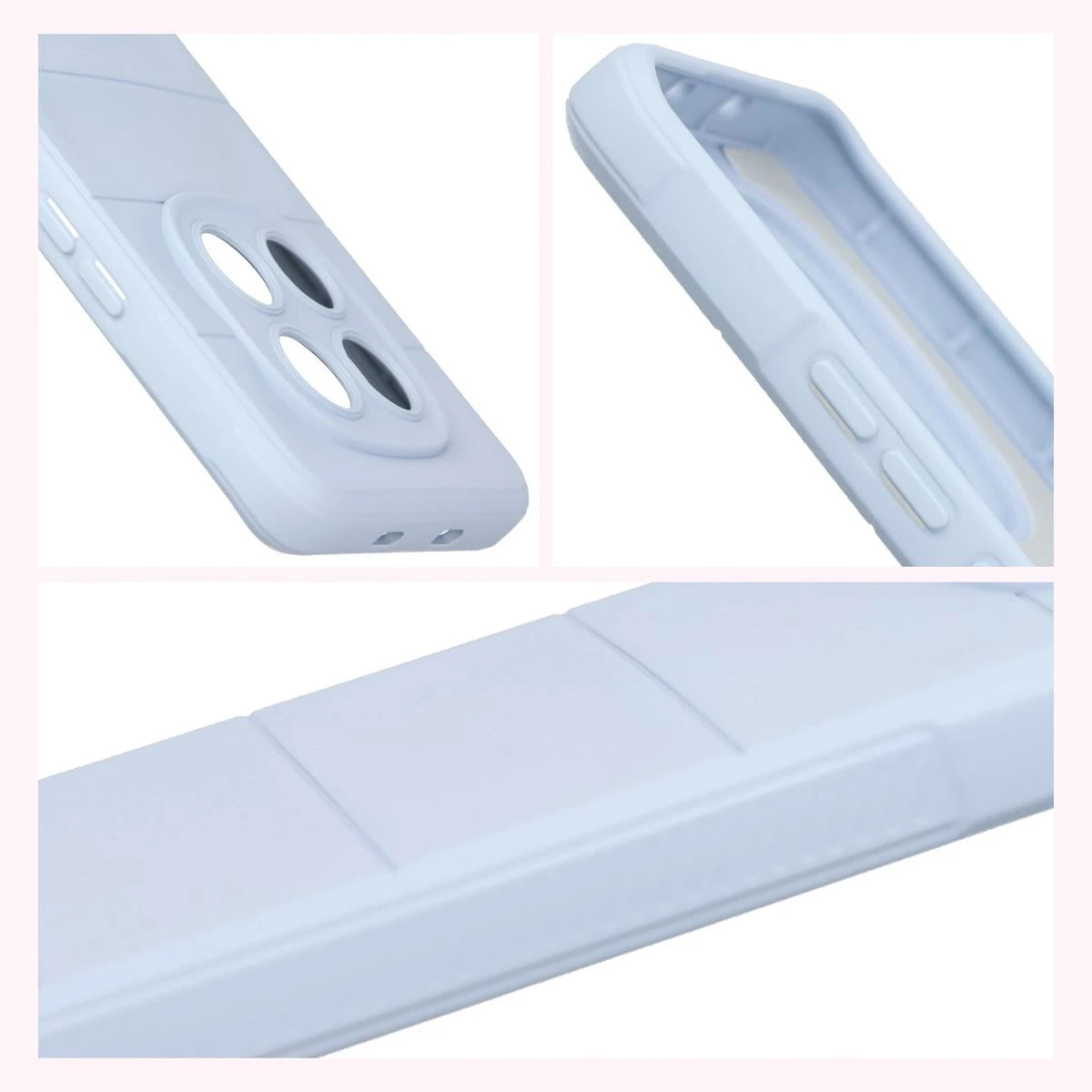 Strukturierte Seiten und erhöhte Kanten des Bildschirms und der Kamera in der Bizon Case Tur Hülle für Xiaomi Redmi Note 15 4G