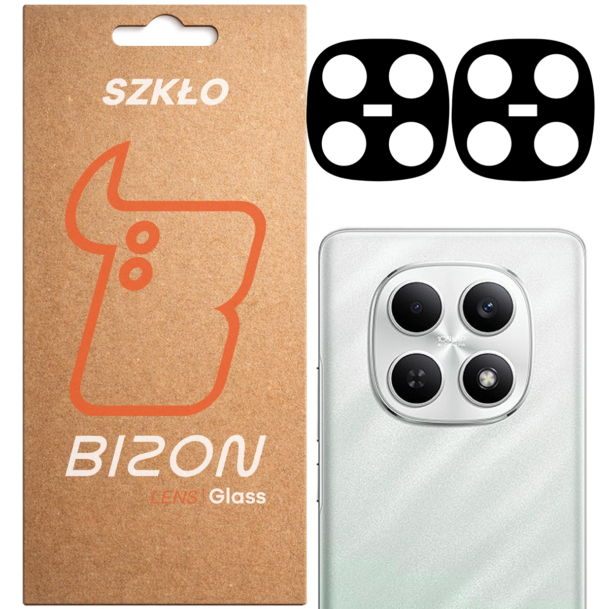 Pudełko i 2 sztuki szkła na aparat Bizon Glass Lens do Xiaomi Redmi Note 15 4Gi