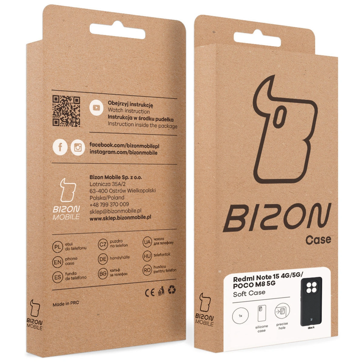 Kraft box Bison Case with a dedicated label for Xiaomi Redmi Note 15 / Xiaomi POCO M8 5G