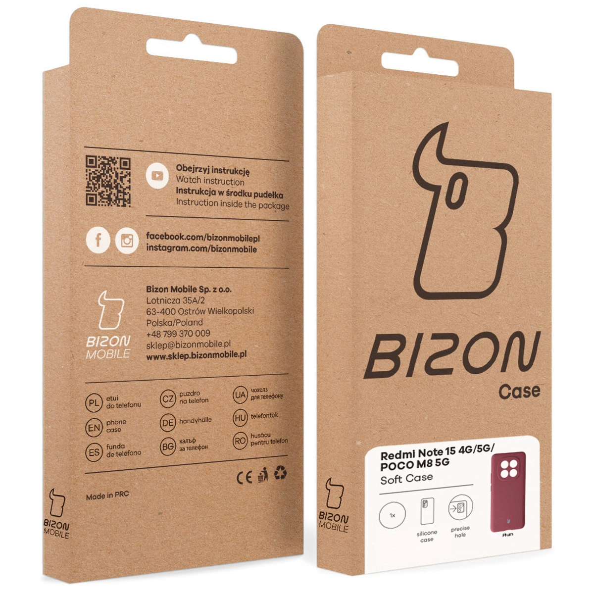 Kraft box Bison Case with a dedicated label for Xiaomi Redmi Note 15 / Xiaomi POCO M8 5G