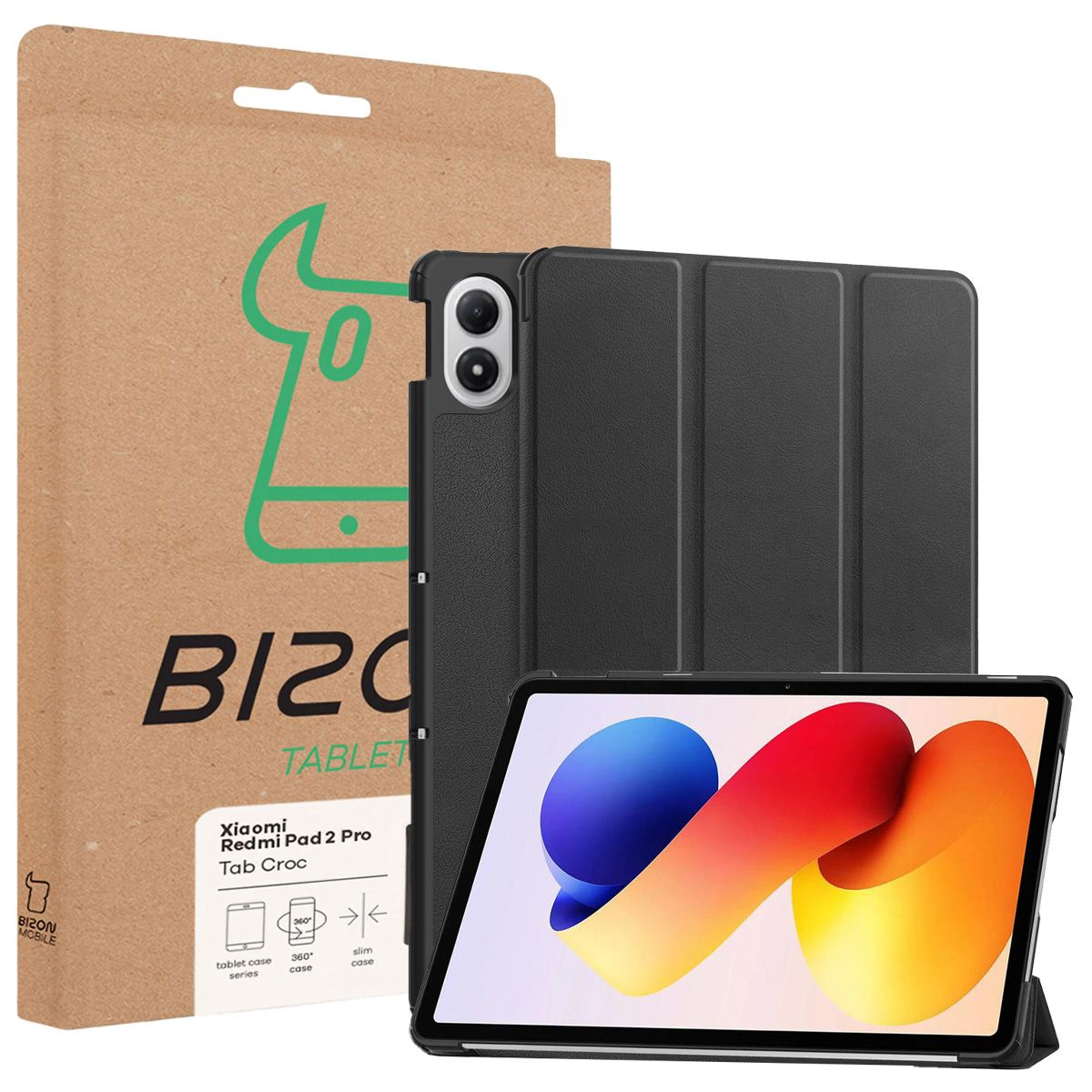 Front of the Bizon Case box with a dedicated label for Xiaomi Redmi Pad 2 Pro