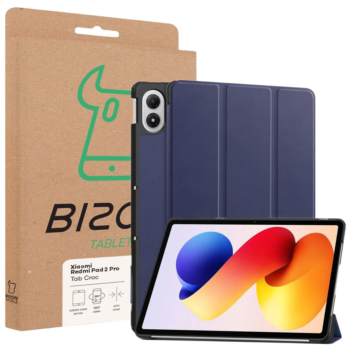 Front of the Bizon Case box with a dedicated label for Xiaomi Redmi Pad 2 Pro