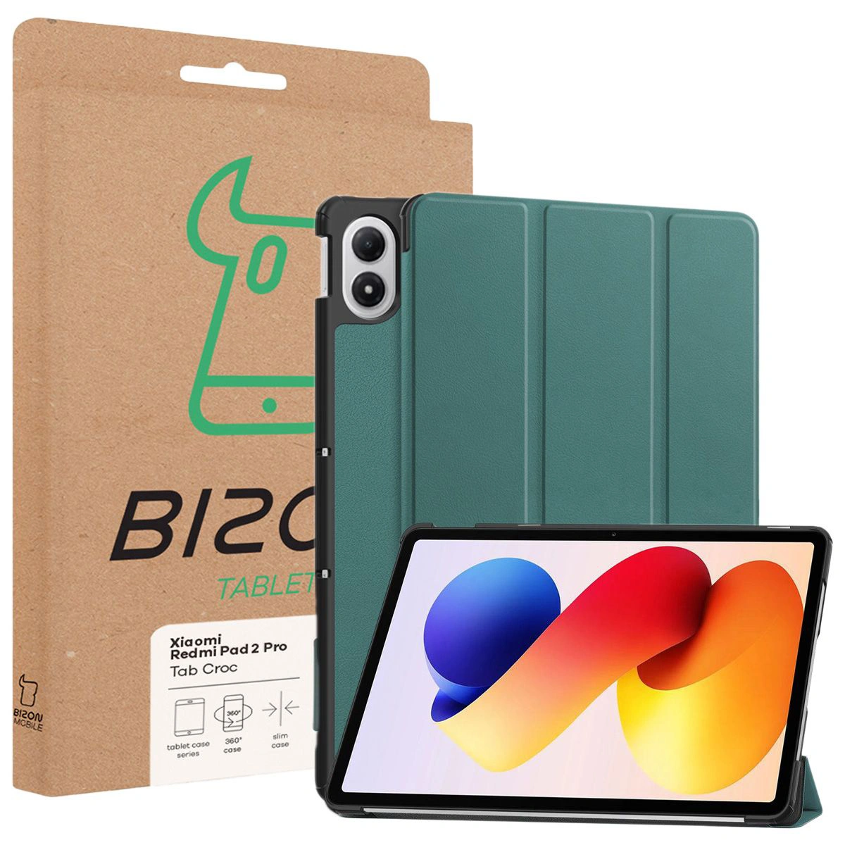 Front of the Bizon Case box with a dedicated label for Xiaomi Redmi Pad 2 Pro