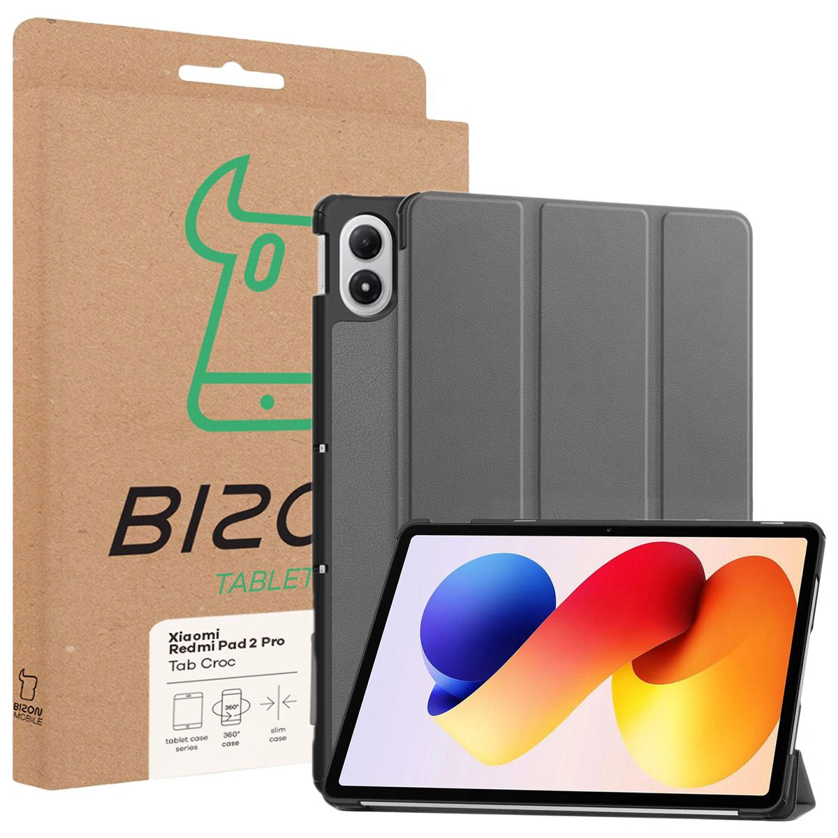Front of the Bizon Case box with a dedicated label for Xiaomi Redmi Pad 2 Pro