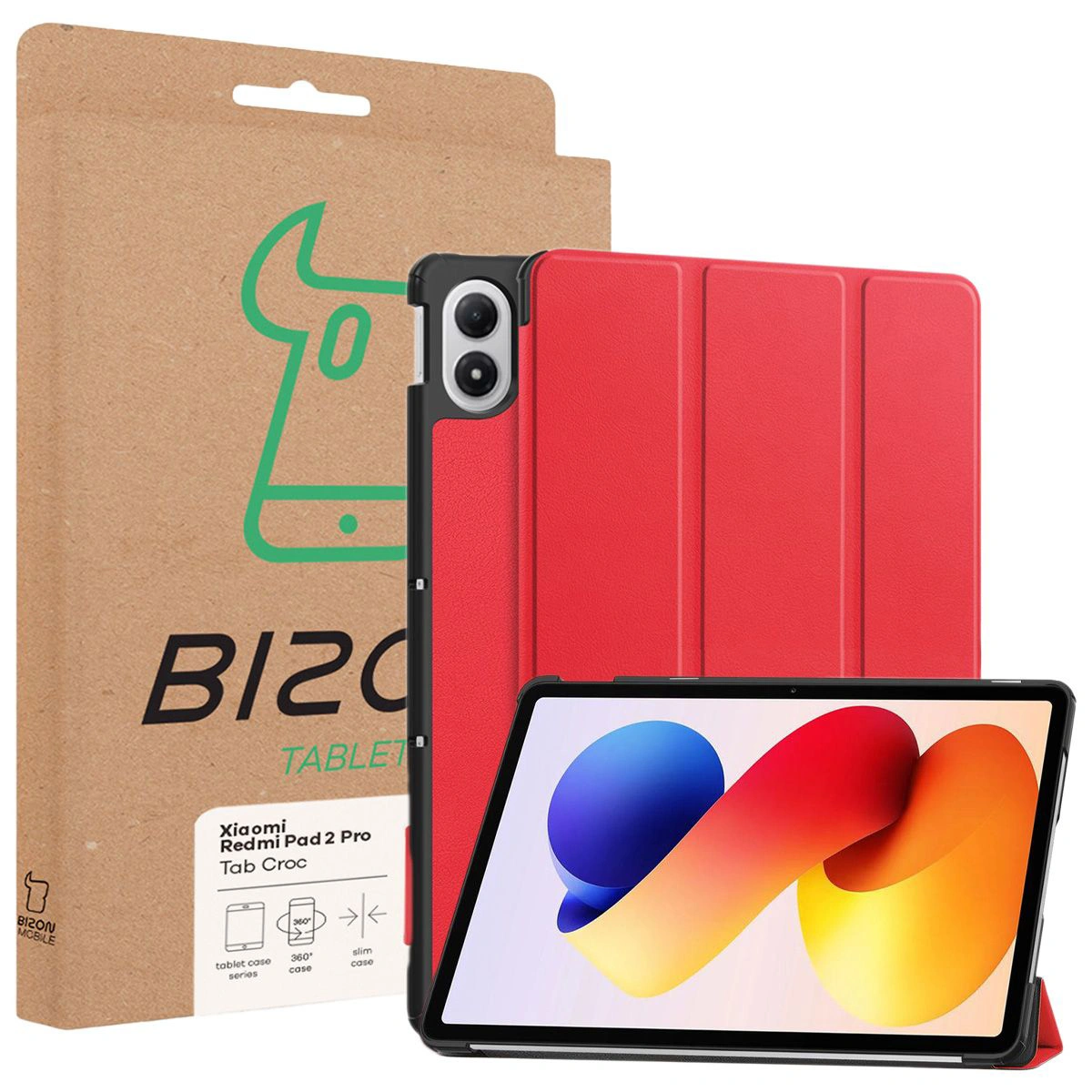 Front of the Bizon Case box with a dedicated label for Xiaomi Redmi Pad 2 Pro