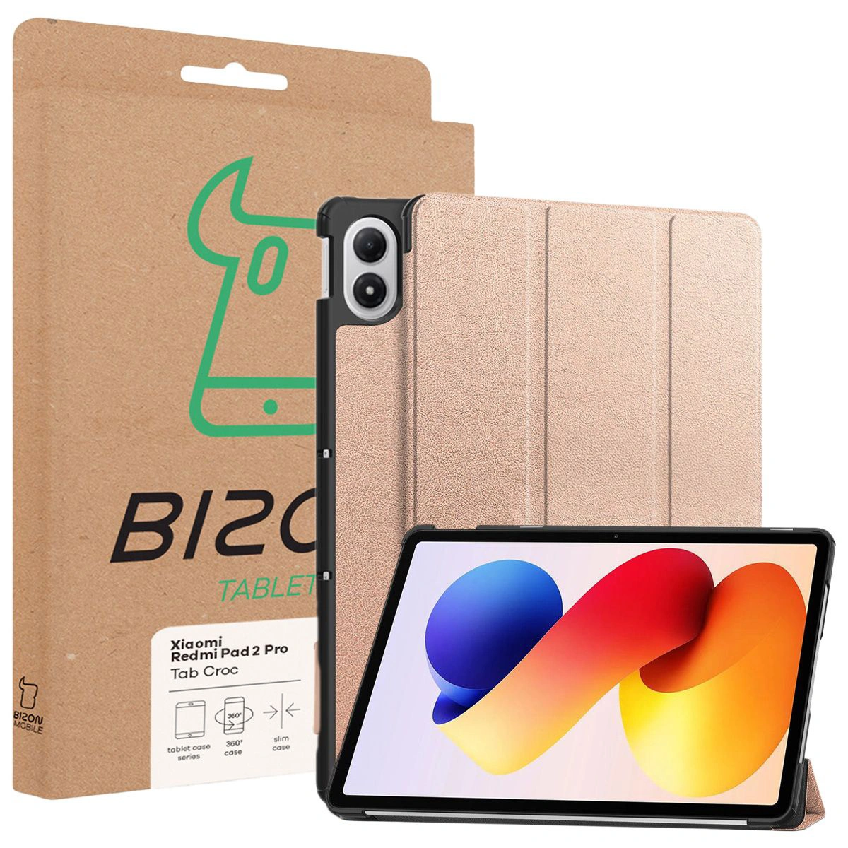 Front of the Bizon Case box with a dedicated label for Xiaomi Redmi Pad 2 Pro