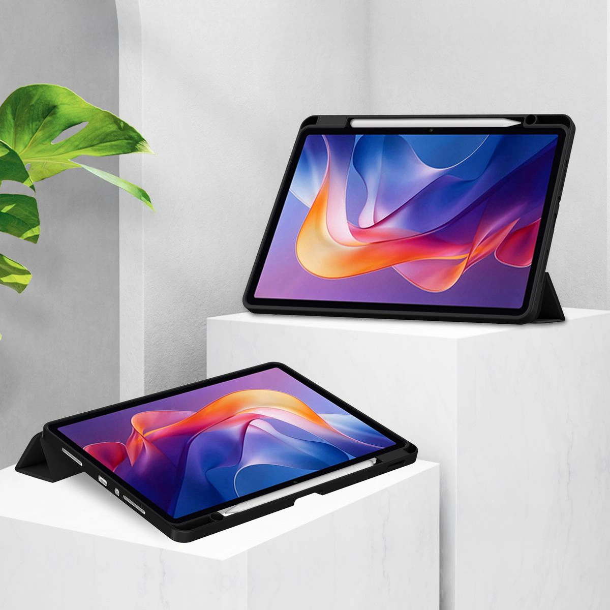 Funkcja podstawki w etui Bizon Tab Case Clear Matt do Xiaomi Redmi Pad 2