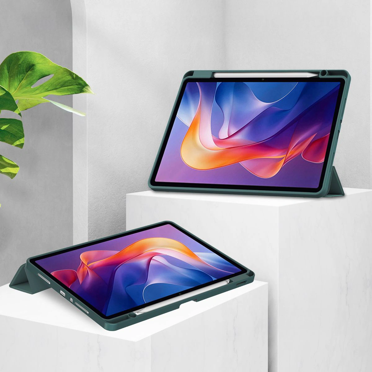 Funkcja podstawki w etui Bizon Tab Case Clear Matt do Xiaomi Redmi Pad 2