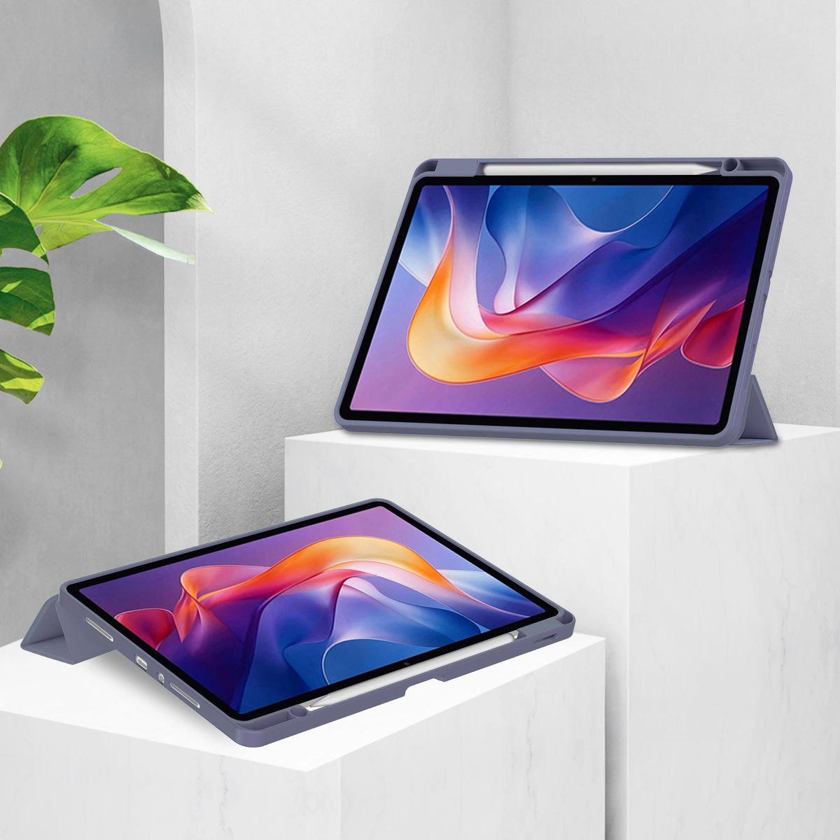 Funkcja podstawki w etui Bizon Tab Case Clear Matt do Xiaomi Redmi Pad 2