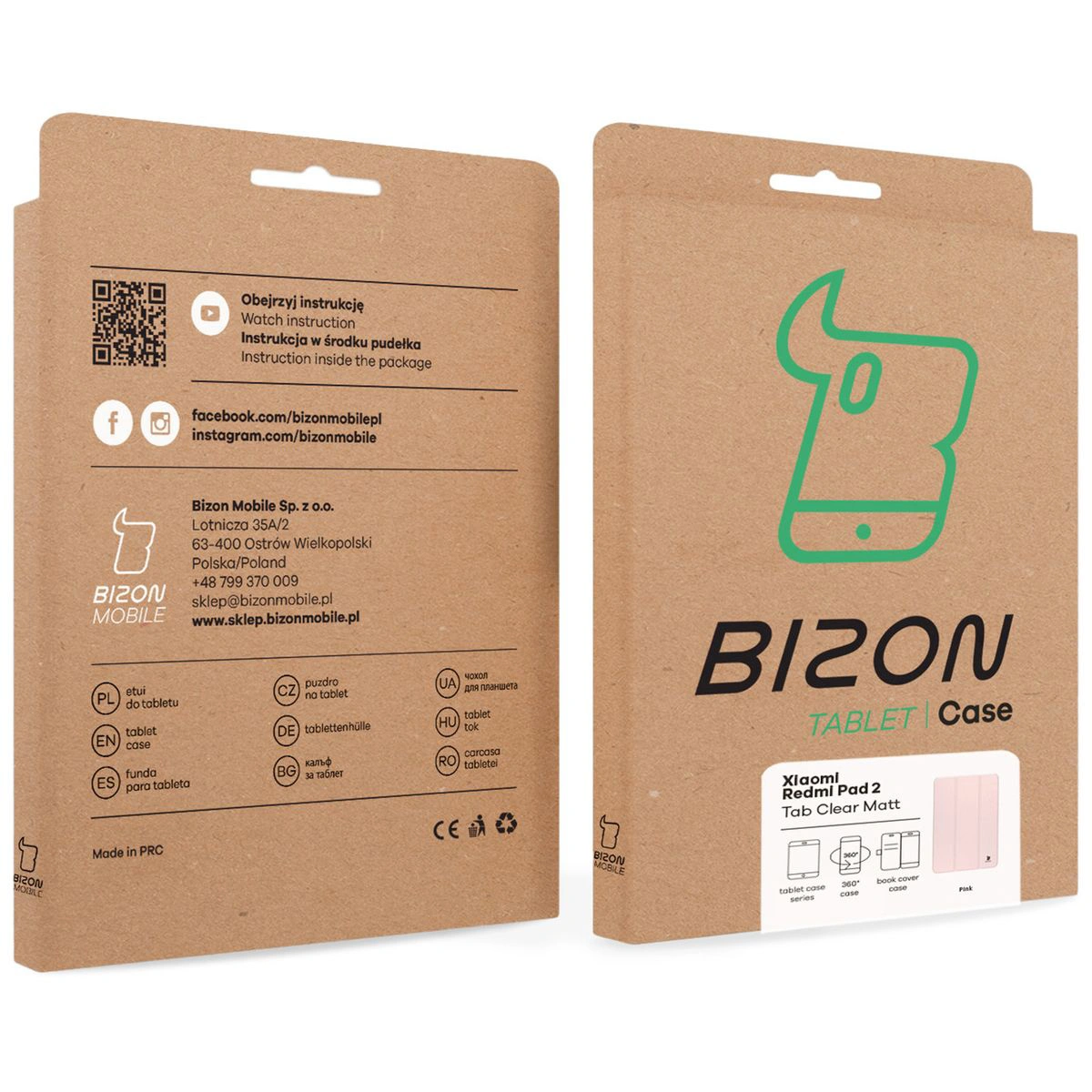 Kraftowe pudełko Bizon Case z dedykowaną etykietą do Xiaomi Redmi Pad 2
