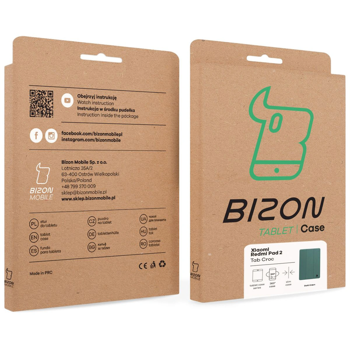 Kraftowe pudełko Bizon Case z dedykowaną etykietą do Xiaomi Redmi Pad 2