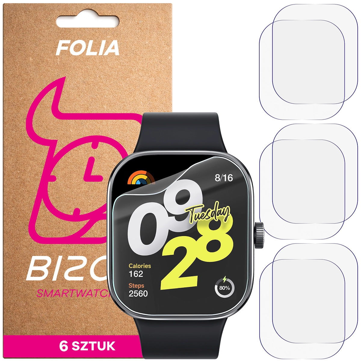 Folia hydrożelowa Bizon Watch Film HydroFlex dla Xiaomi Redmi Watch 4