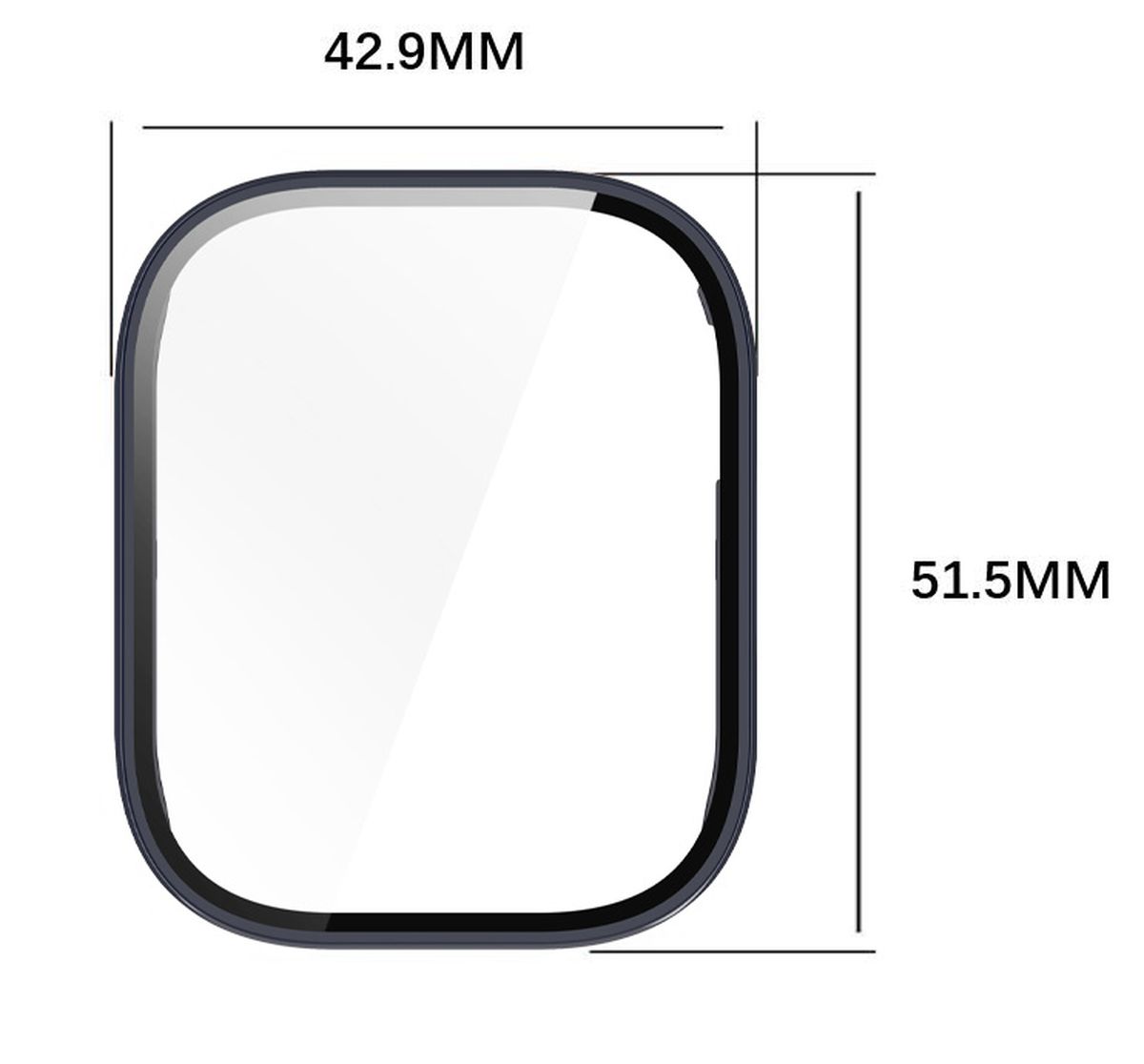 Husă cu sticlă Bizon Case+Glass Set prezentată frontal
