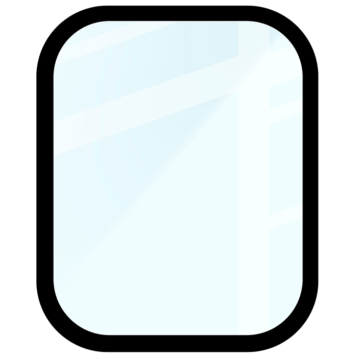 Dimensions of Bizon Glass Watch Edge hybrid glass for Xiaomi Redmi Watch 5 Active