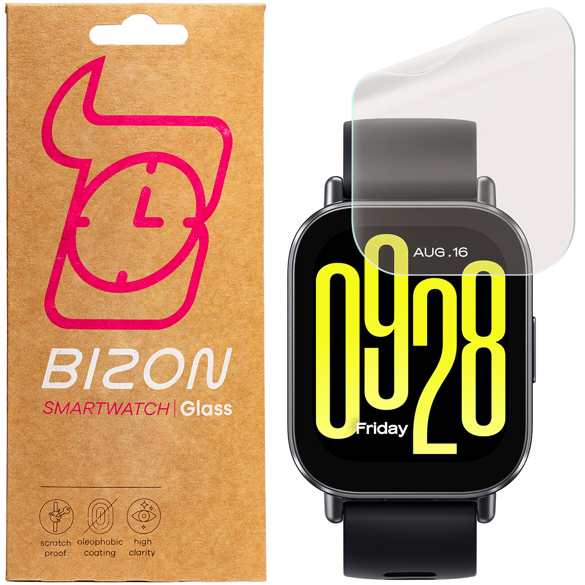 Szkło hybrydowe na ekran Bizon Glass Watch Mule do Xiaomi Redmi Watch 5 Active