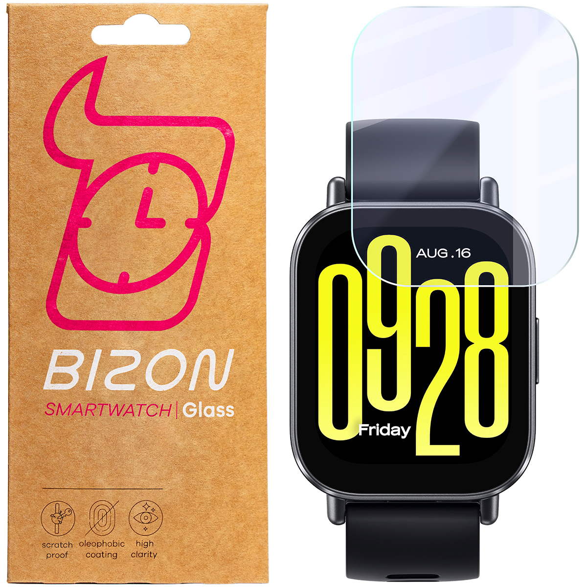 Szkło hybrydowe na ekran Bizon Glass Watch Mule do Xiaomi Redmi Watch 5 Active