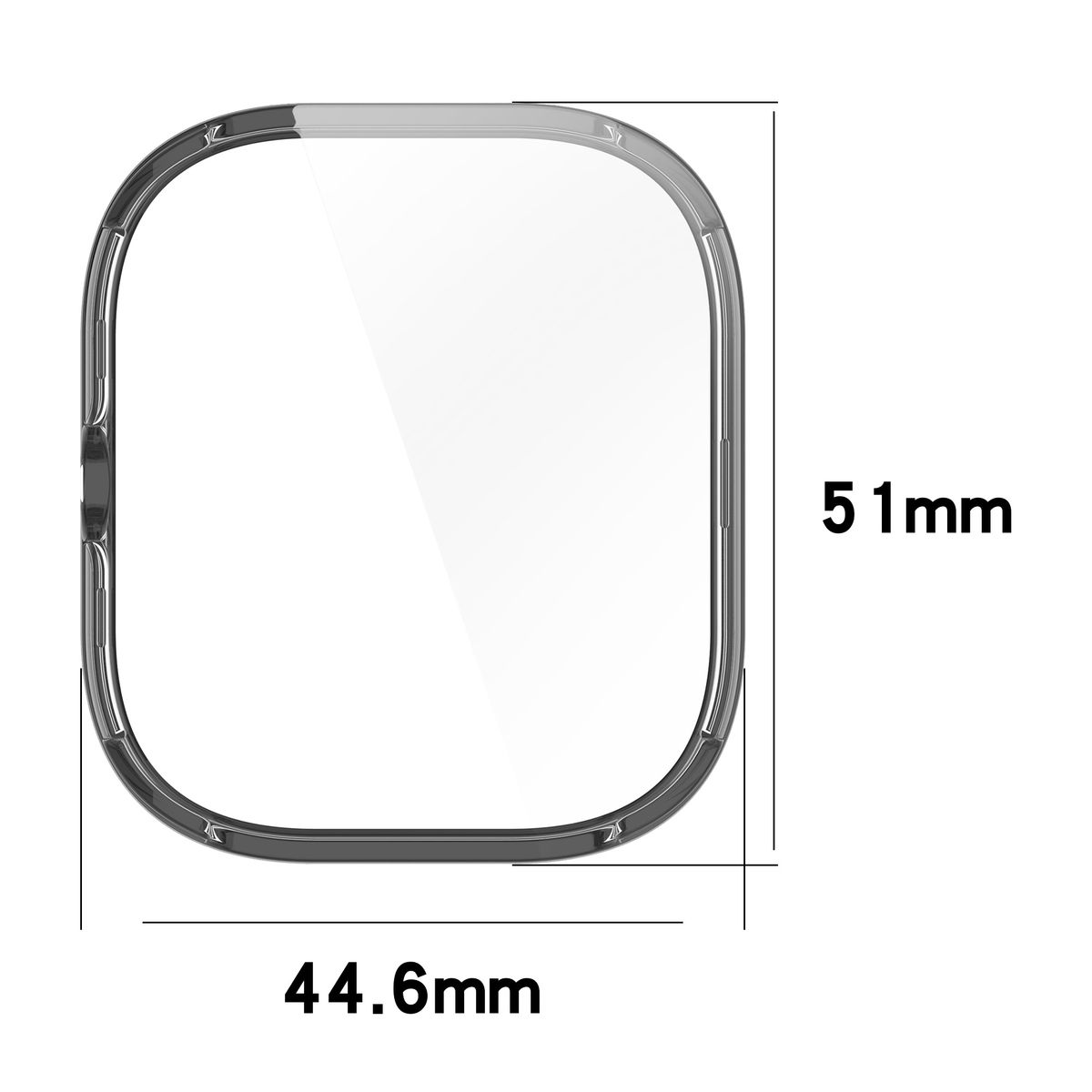 Etui mit Glas Bizon Case+Glass Set von vorne dargestellt