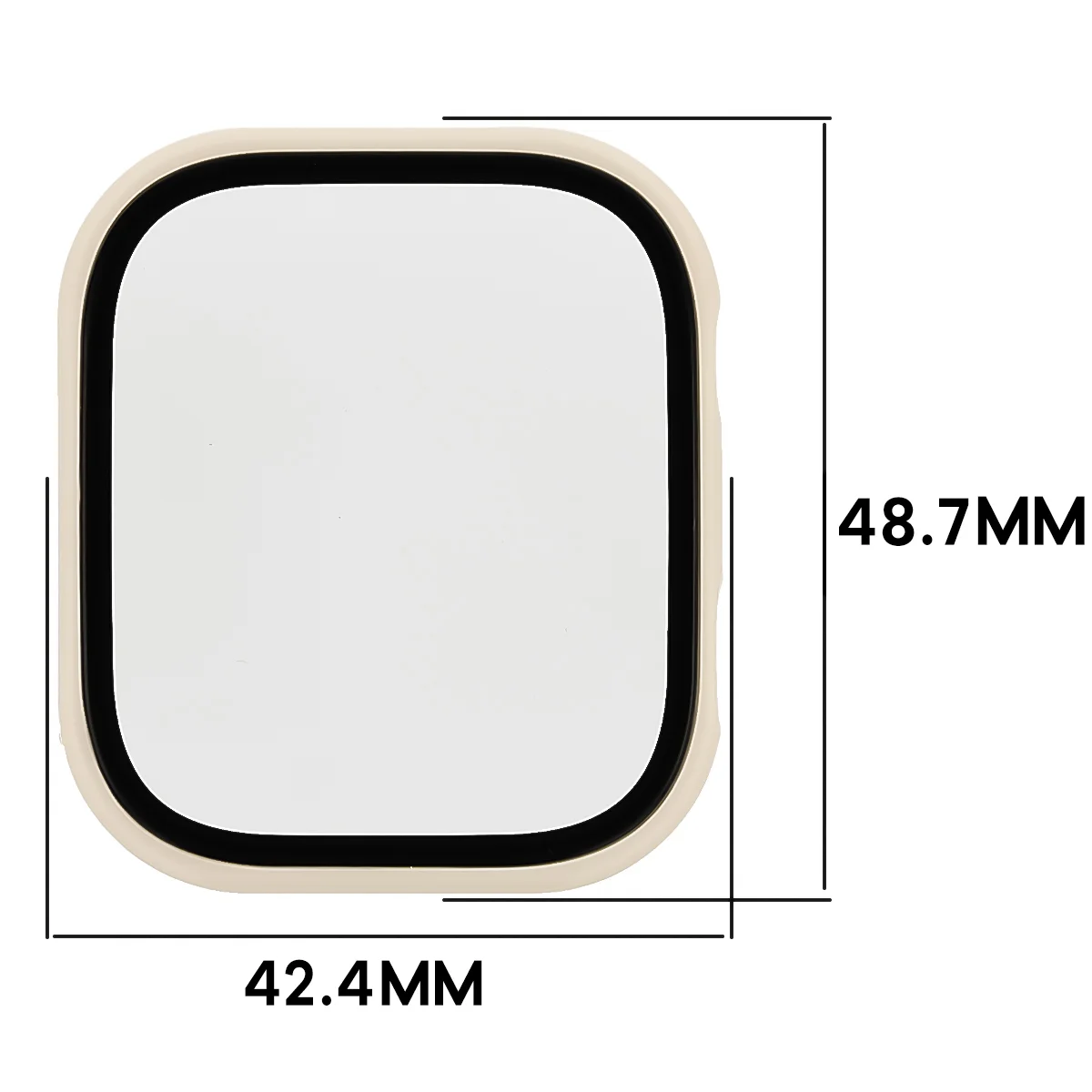 Dimensions of the Bizon Case Watch Adamo for Xiaomi Redmi Watch 6