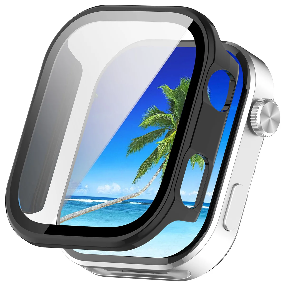 Vizualizare a aplicării husei Bizon Case Watch Adamo pentru Xiaomi Redmi Watch 6