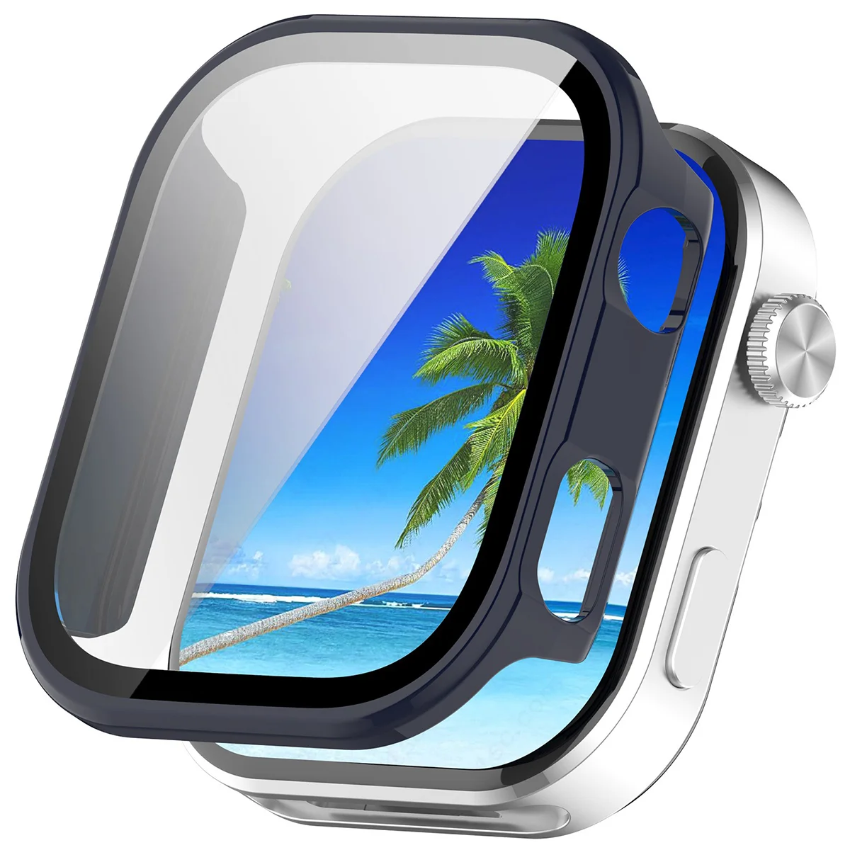 Visualization of applying the Bizon Case Watch Adamo to Xiaomi Redmi Watch 6