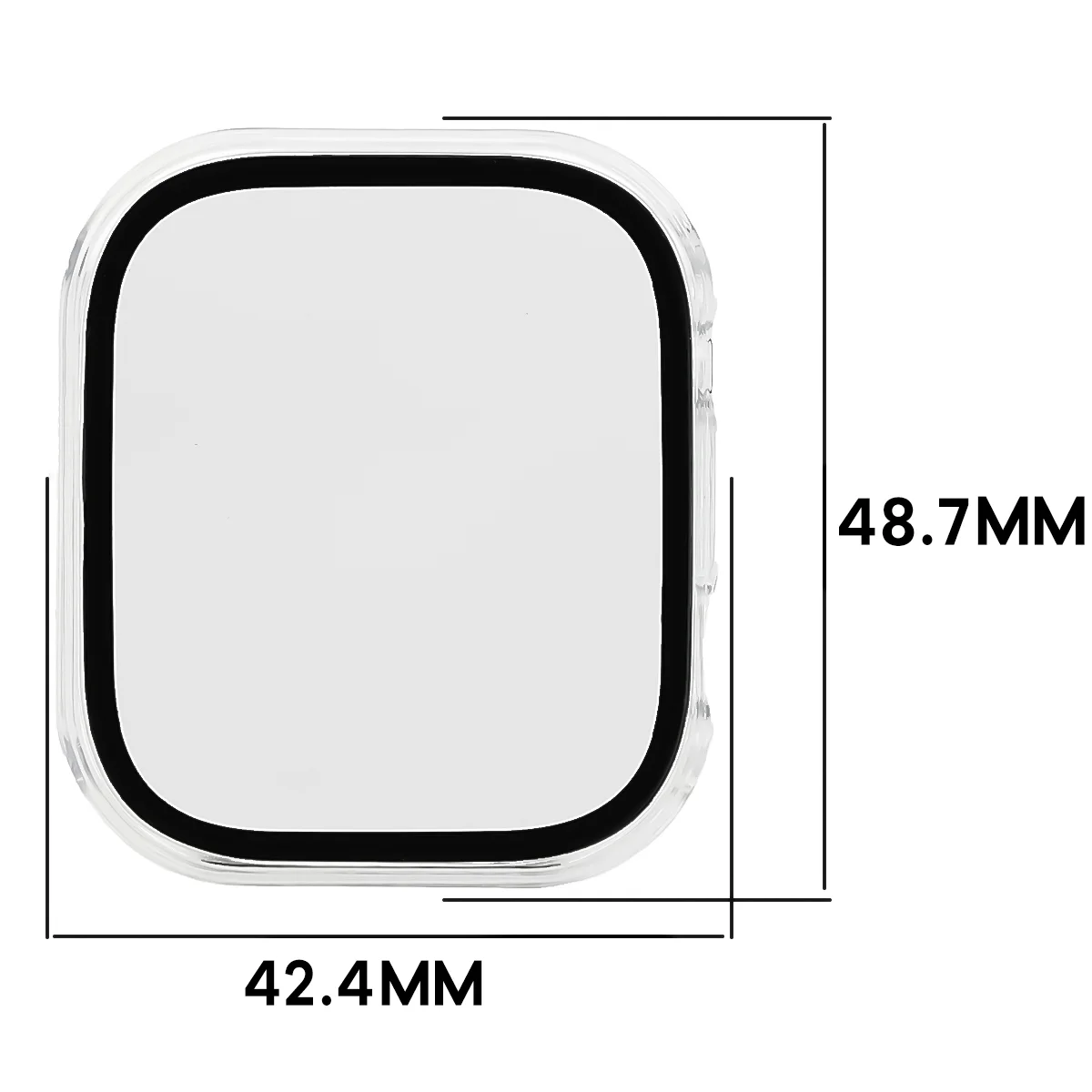 Dimensions of the Bizon Case Watch Adamo for Xiaomi Redmi Watch 6