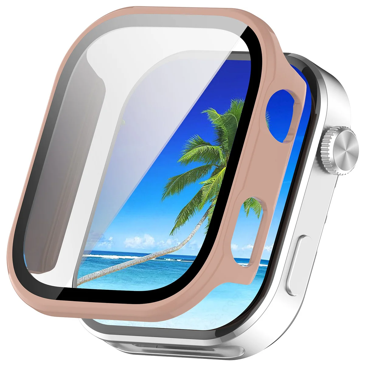 Visualization of applying the Bizon Case Watch Adamo to Xiaomi Redmi Watch 6