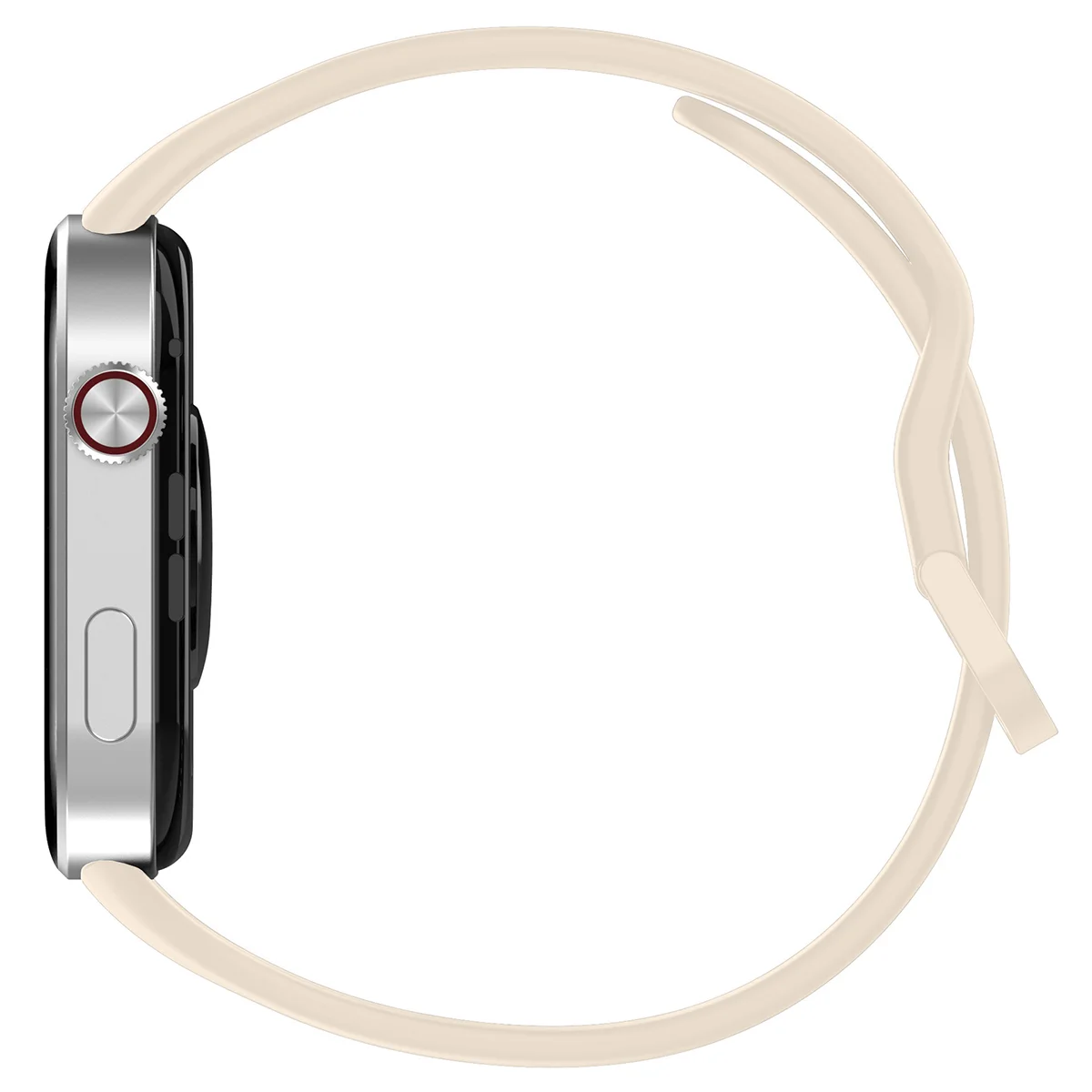 Silicone strap Bizon Strap Watch Silicone shown from the back