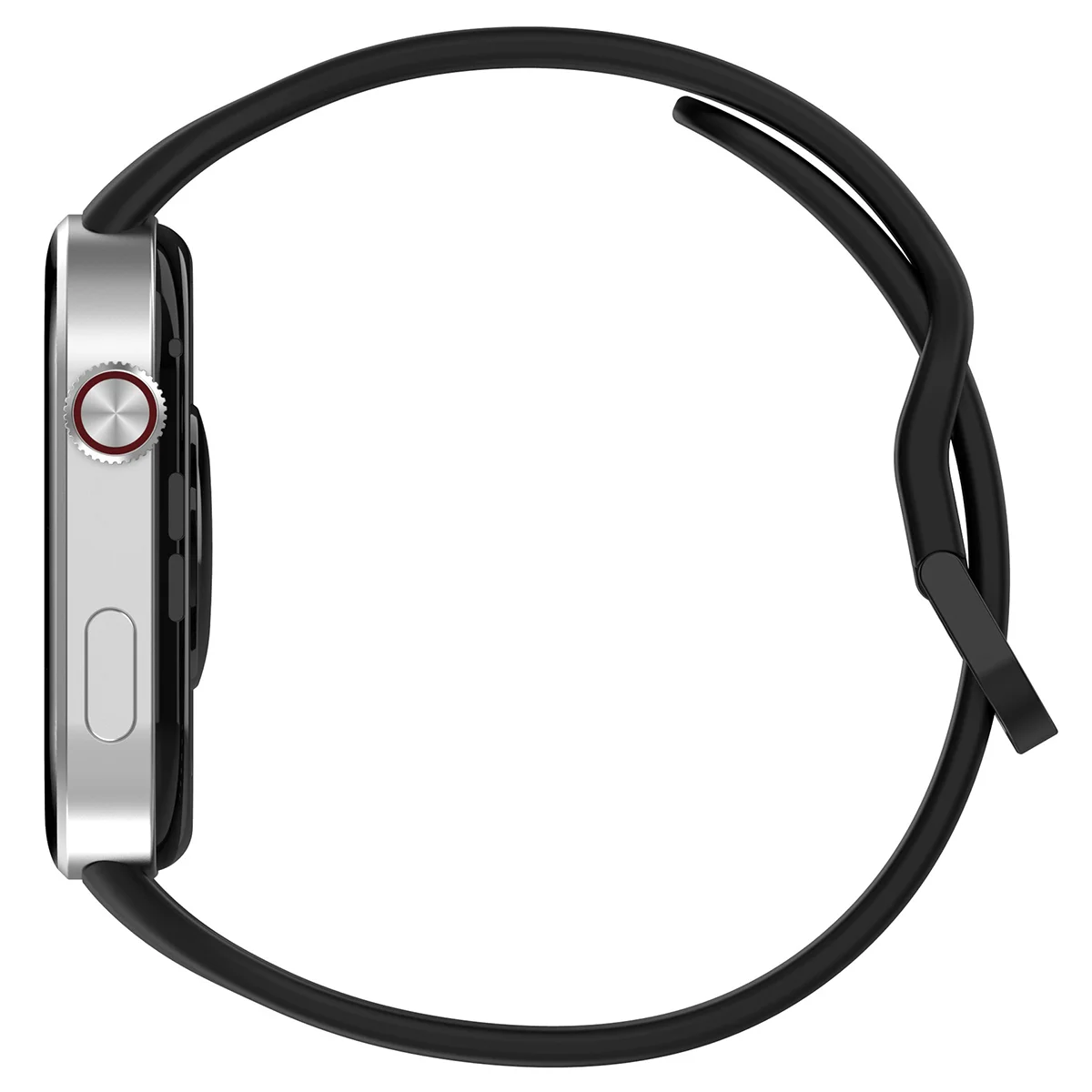 Silicone strap Bizon Strap Watch Silicone shown from the back