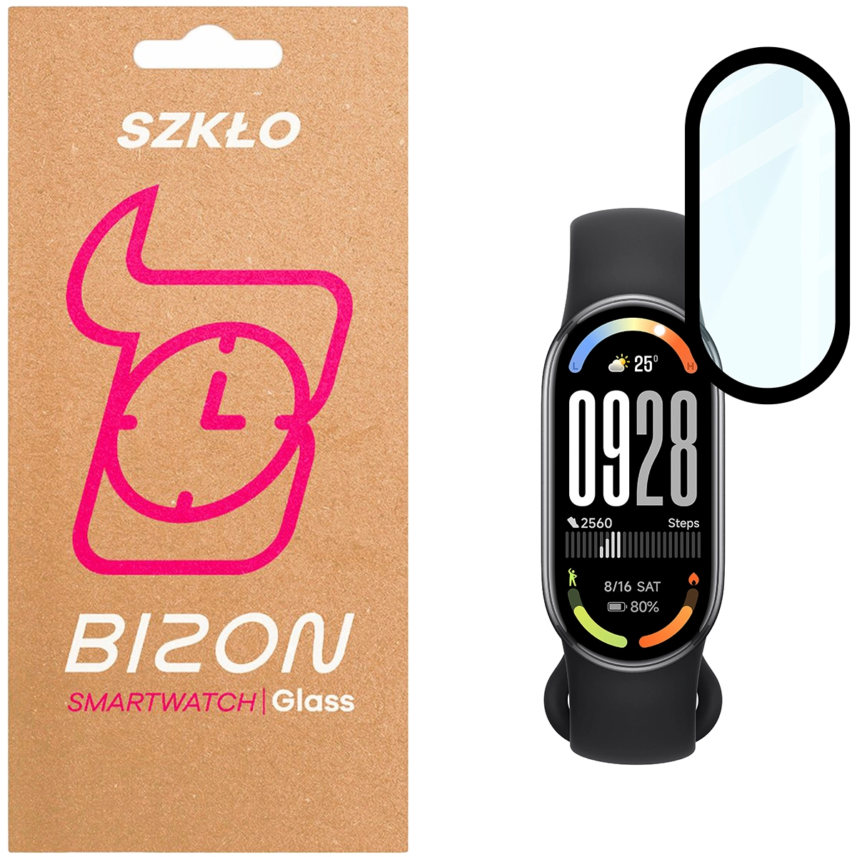Szkło hybrydowe na smartwatch Bizon Glass Watch Edge dla Xiaomi Smart Band 10