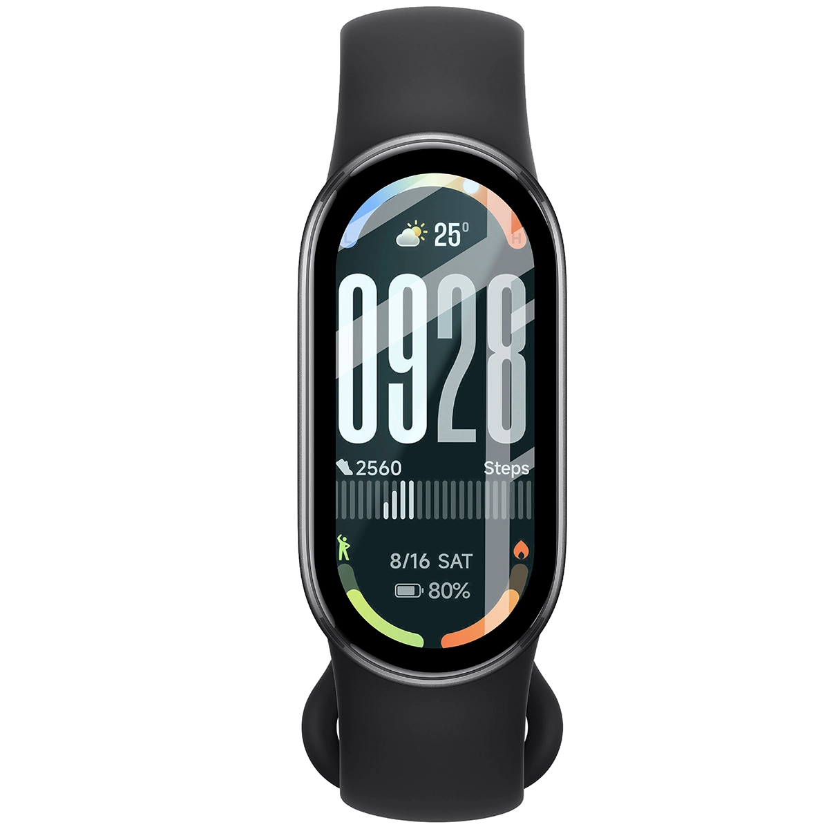 Szkło hybrydowe z czarną ramką idealnie dopasowane do Xiaomi Smart Band 10