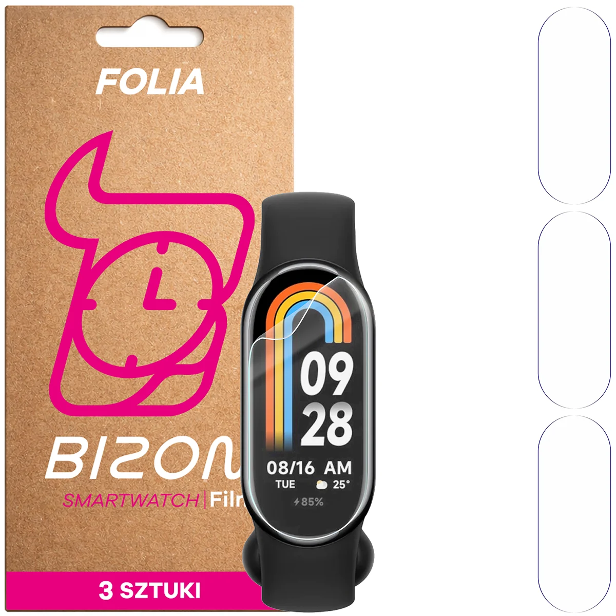 Folia hydrożelowa Bizon Watch Film HydroFlex dla Xiaomi Smart Band 8