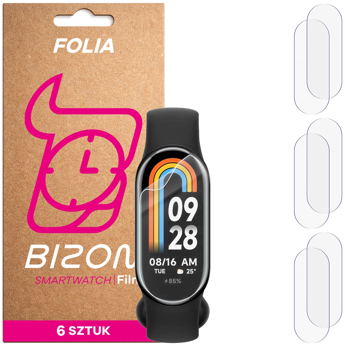 Folia hydrożelowa Bizon Watch Film HydroFlex dla Xiaomi Smart Band 8